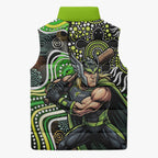 Sydney Thunder Sleeveless Puffer Jacket Indigenous Dot Art Superhero Batter Tribal Pattern