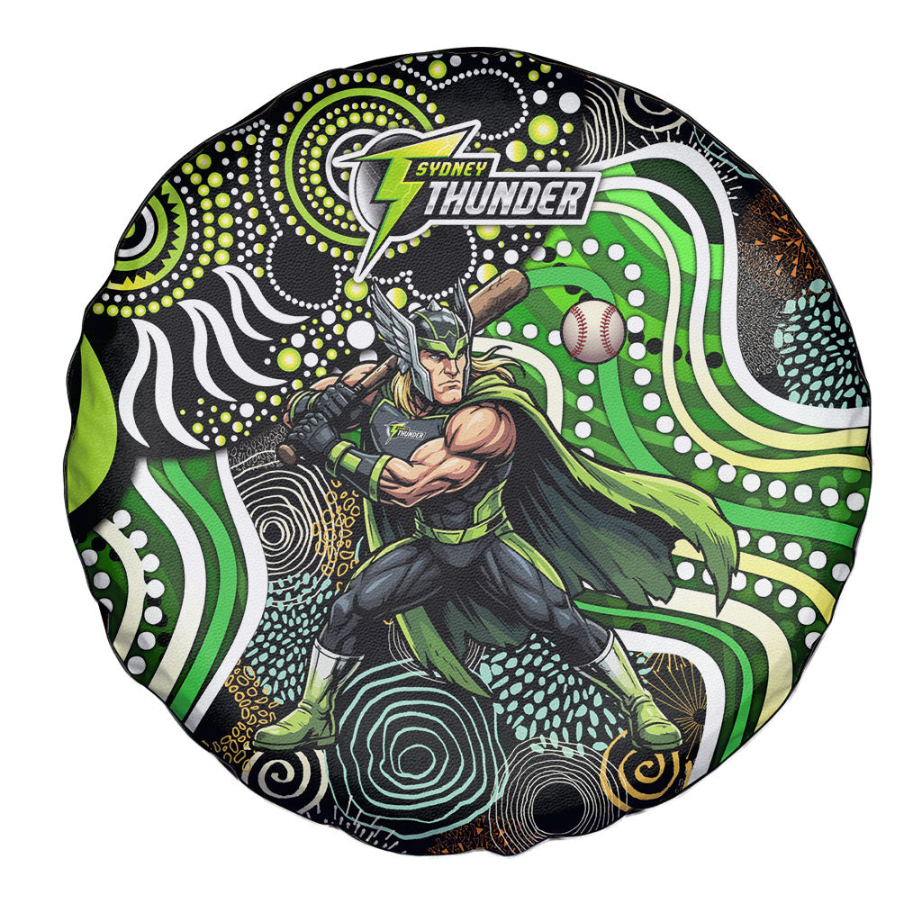 Sydney Thunder Spare Tire Cover Indigenous Dot Art Superhero Batter Tribal Pattern