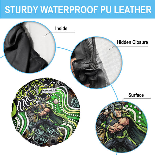 Sydney Thunder Spare Tire Cover Indigenous Dot Art Superhero Batter Tribal Pattern