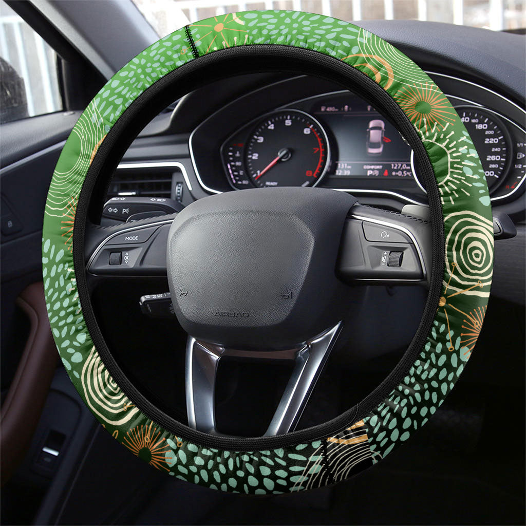 Sydney Thunder Steering Wheel Cover Indigenous Dot Art Superhero Batter Tribal Pattern
