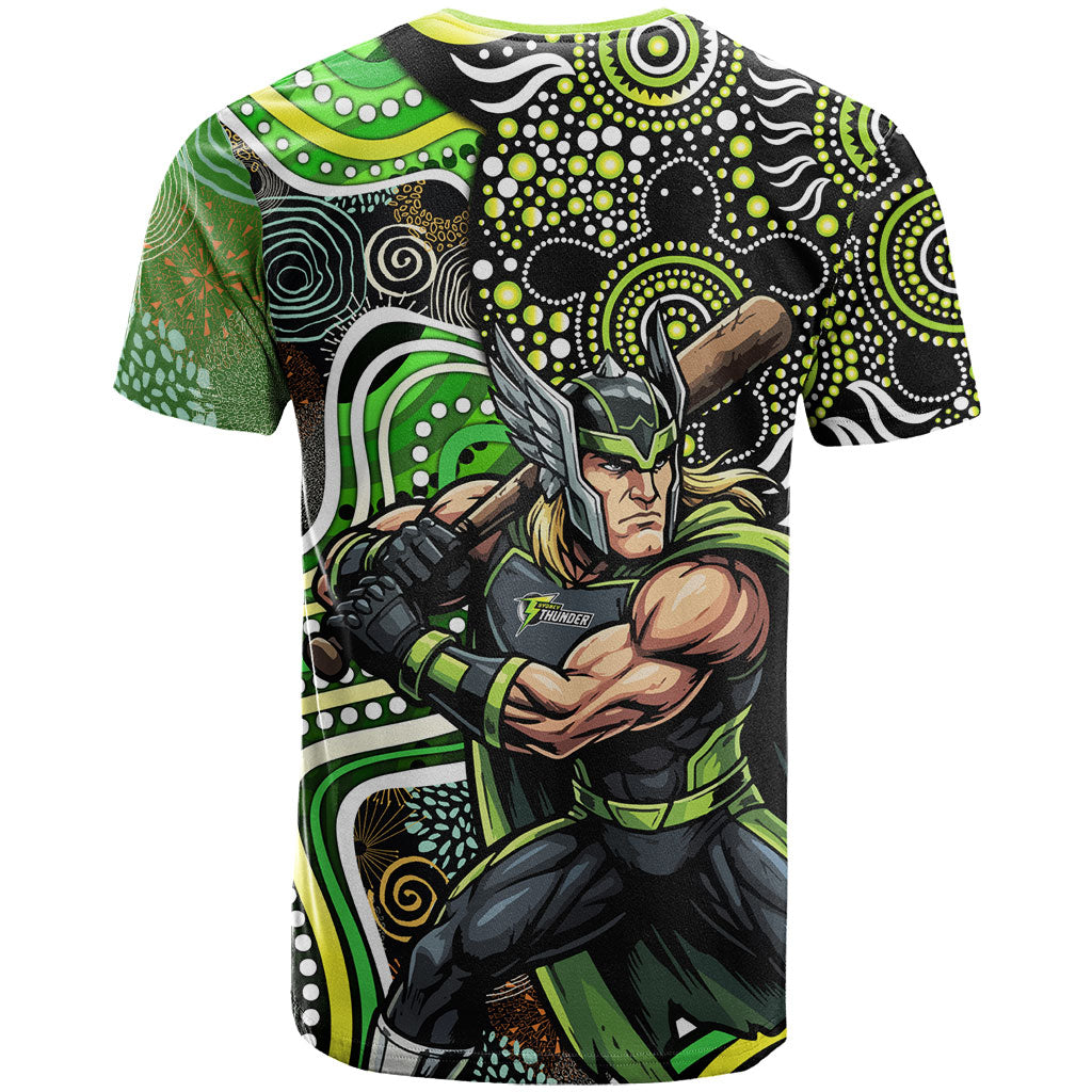 Sydney Thunder T Shirt Indigenous Dot Art Superhero Batter Tribal Pattern