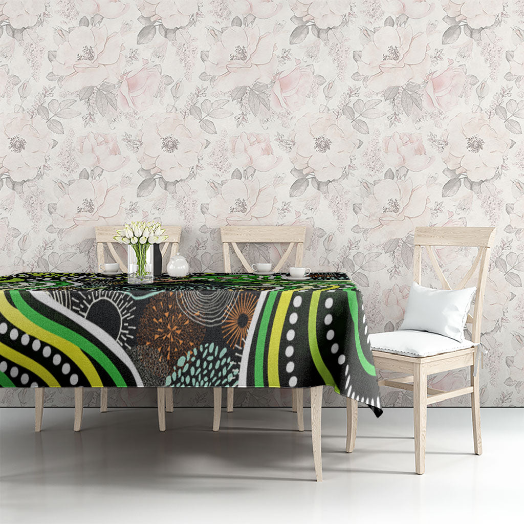 Sydney Thunder Tablecloth Indigenous Dot Art Superhero Batter Tribal Pattern