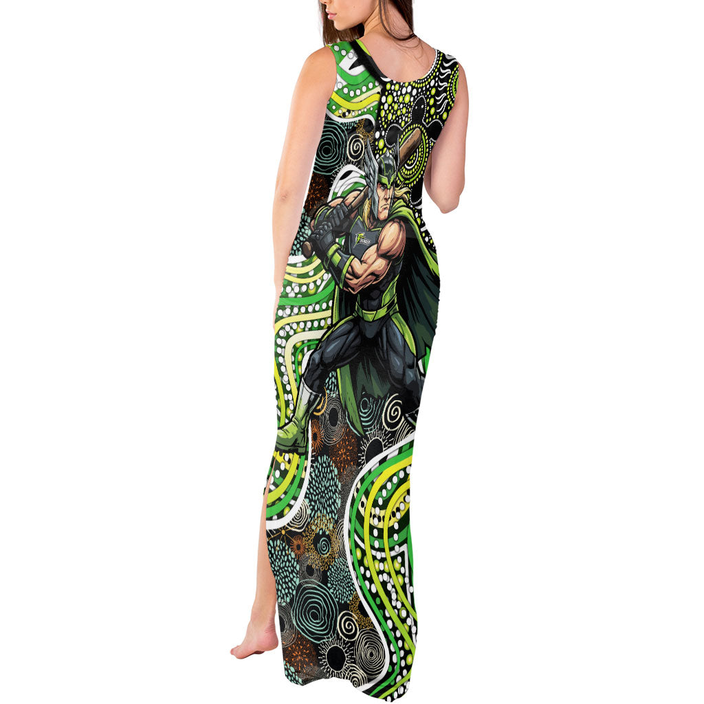Sydney Thunder Tank Maxi Dress Indigenous Dot Art Superhero Batter Tribal Pattern