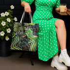 Sydney Thunder Tote Bag Indigenous Dot Art Superhero Batter Tribal Pattern
