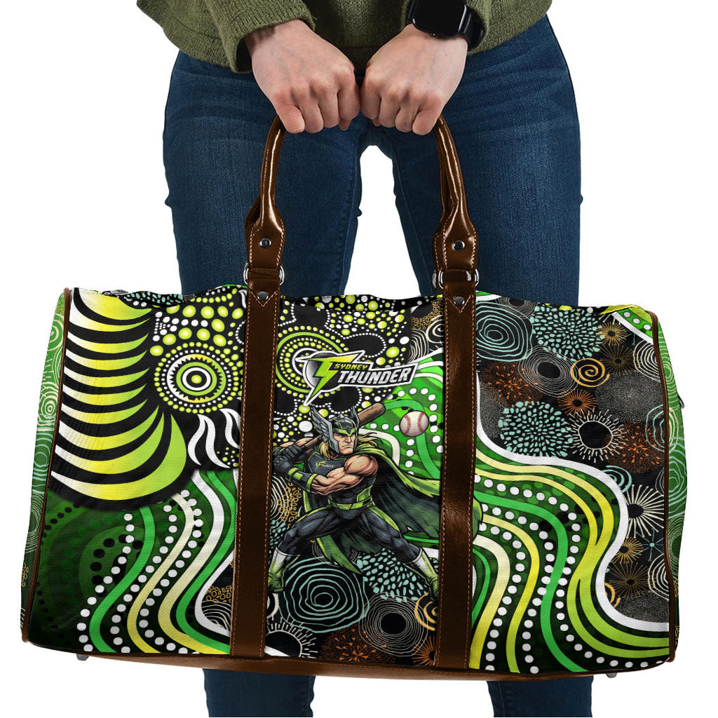 Sydney Thunder Travel Bag Indigenous Dot Art Superhero Batter Tribal Pattern