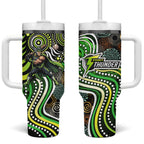 Sydney Thunder Tumbler With Handle Indigenous Dot Art Superhero Batter Tribal Pattern