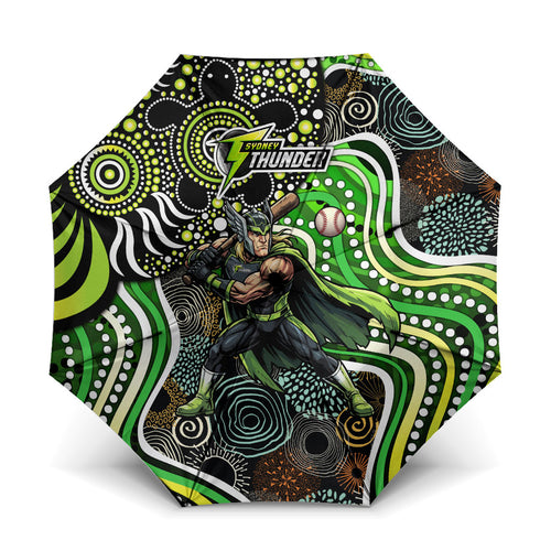 Sydney Thunder Umbrella Indigenous Dot Art Superhero Batter Tribal Pattern