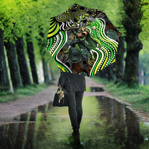 Sydney Thunder Umbrella Indigenous Dot Art Superhero Batter Tribal Pattern