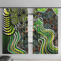 Sydney Thunder Window Curtain Indigenous Dot Art Superhero Batter Tribal Pattern