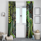Sydney Thunder Window Curtain Indigenous Dot Art Superhero Batter Tribal Pattern