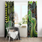 Sydney Thunder Window Curtain Indigenous Dot Art Superhero Batter Tribal Pattern