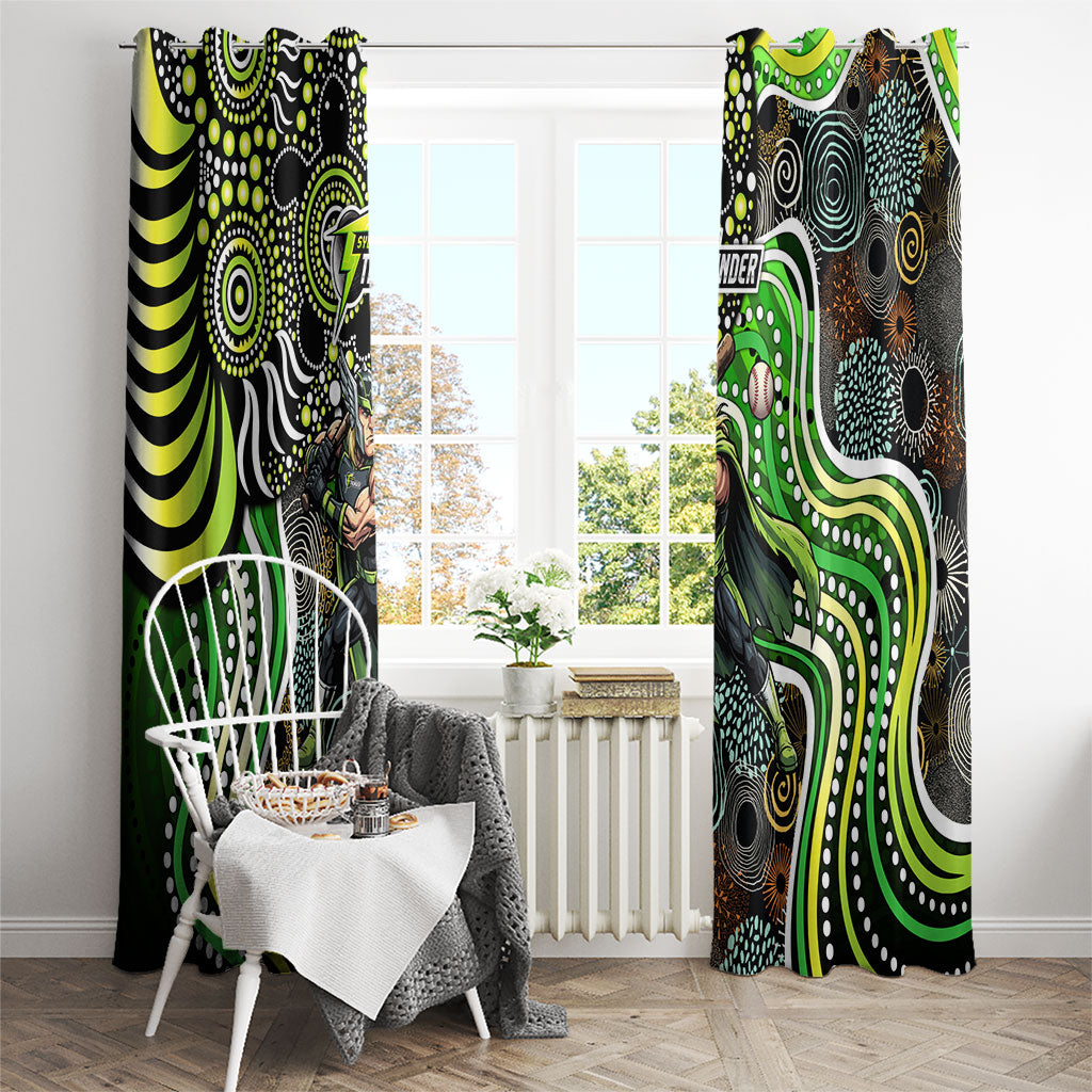 Sydney Thunder Window Curtain Indigenous Dot Art Superhero Batter Tribal Pattern