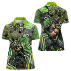 Sydney Thunder Women Polo Shirt Indigenous Dot Art Superhero Batter Tribal Pattern