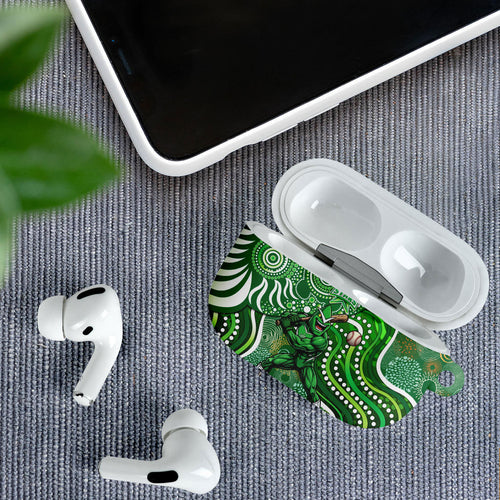 Melbourne Stars AirPods Case Indigenous Dot Art Superhero Batter Tribal Pattern