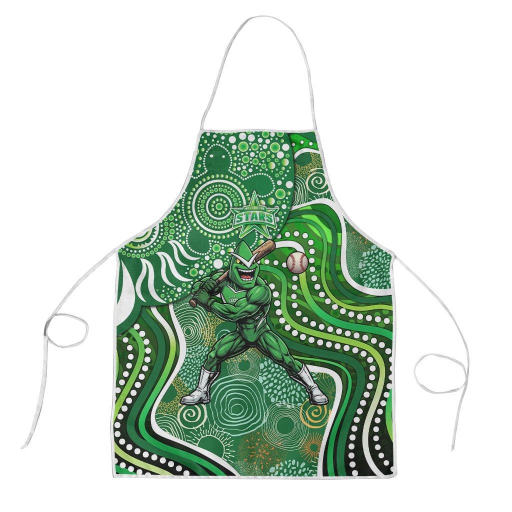 Melbourne Stars Apron Indigenous Dot Art Superhero Batter Tribal Pattern