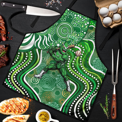 Melbourne Stars Apron Indigenous Dot Art Superhero Batter Tribal Pattern