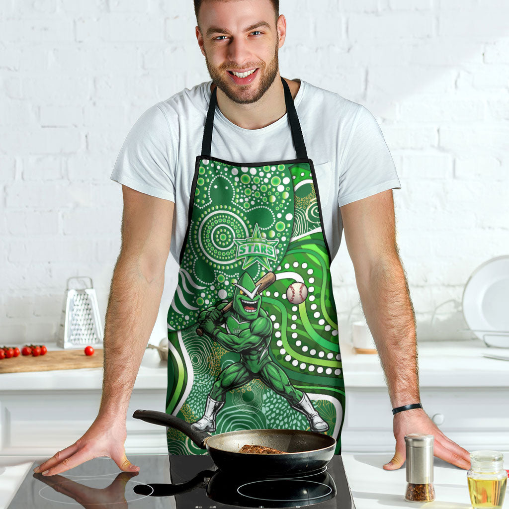 Melbourne Stars Apron Indigenous Dot Art Superhero Batter Tribal Pattern