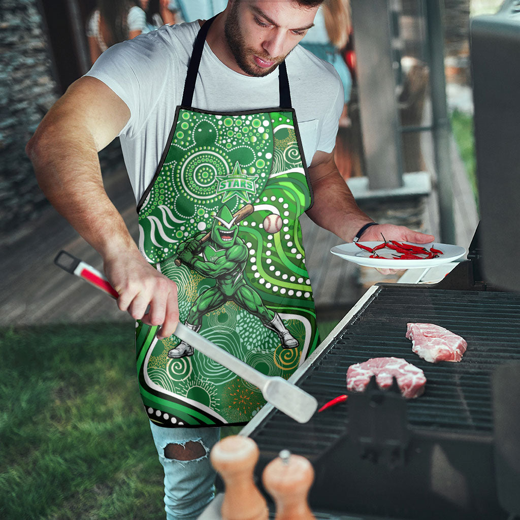 Melbourne Stars Apron Indigenous Dot Art Superhero Batter Tribal Pattern