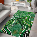 Melbourne Stars Area Rug Indigenous Dot Art Superhero Batter Tribal Pattern