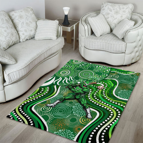 Melbourne Stars Area Rug Indigenous Dot Art Superhero Batter Tribal Pattern