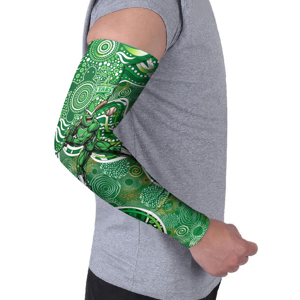 Melbourne Stars Arm Sleeves Indigenous Dot Art Superhero Batter Tribal Pattern