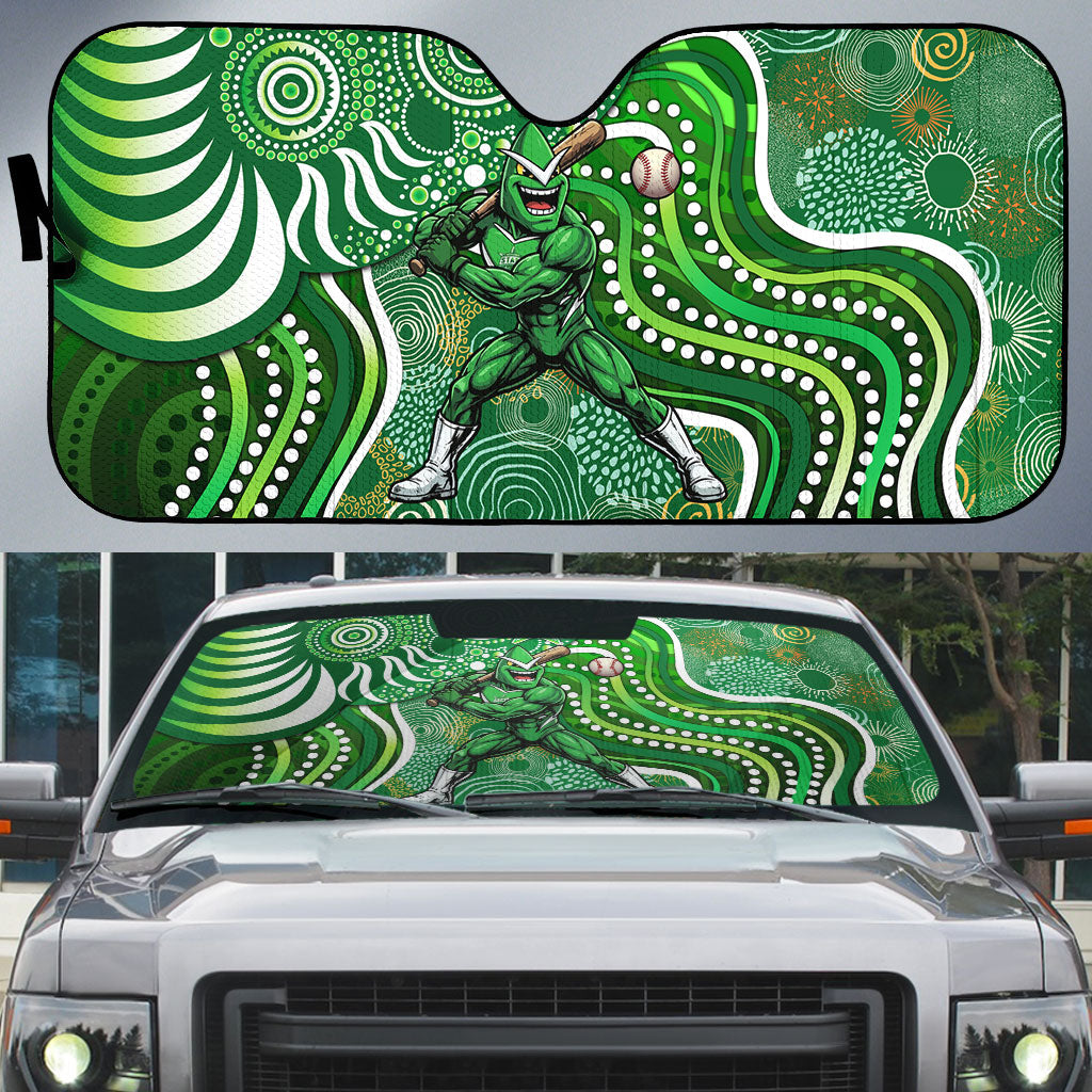 Melbourne Stars Auto Sun Shade Indigenous Dot Art Superhero Batter Tribal Pattern