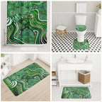 Melbourne Stars Bathroom Set Indigenous Dot Art Superhero Batter Tribal Pattern