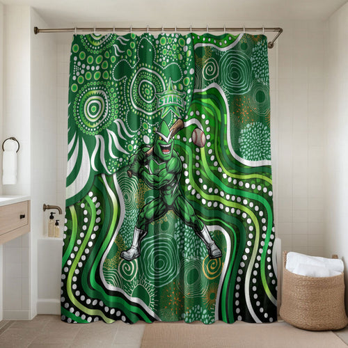 Melbourne Stars Bathroom Set Indigenous Dot Art Superhero Batter Tribal Pattern