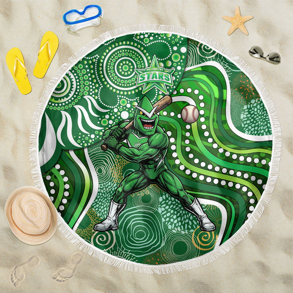 Melbourne Stars Beach Blanket Indigenous Dot Art Superhero Batter Tribal Pattern