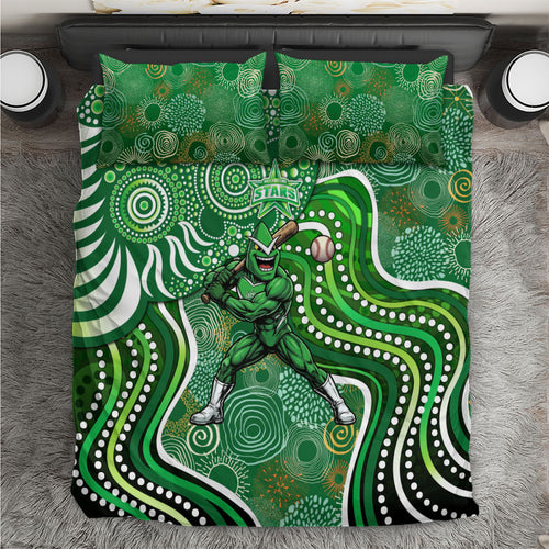 Melbourne Stars Bedding Set Indigenous Dot Art Superhero Batter Tribal Pattern