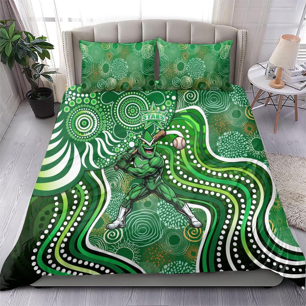 Melbourne Stars Bedding Set Indigenous Dot Art Superhero Batter Tribal Pattern