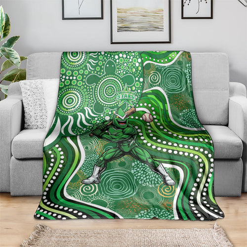 Melbourne Stars Blanket Indigenous Dot Art Superhero Batter Tribal Pattern