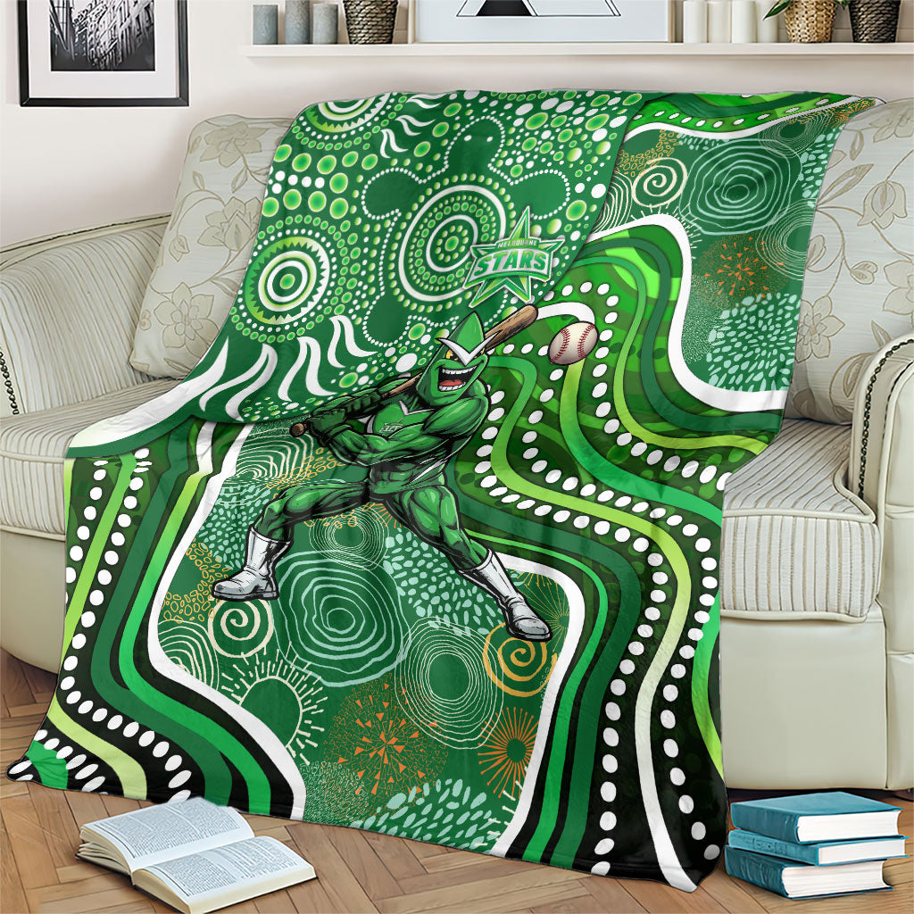 Melbourne Stars Blanket Indigenous Dot Art Superhero Batter Tribal Pattern