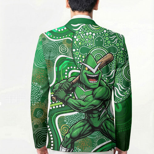 Melbourne Stars Blazer Indigenous Dot Art Superhero Batter Tribal Pattern