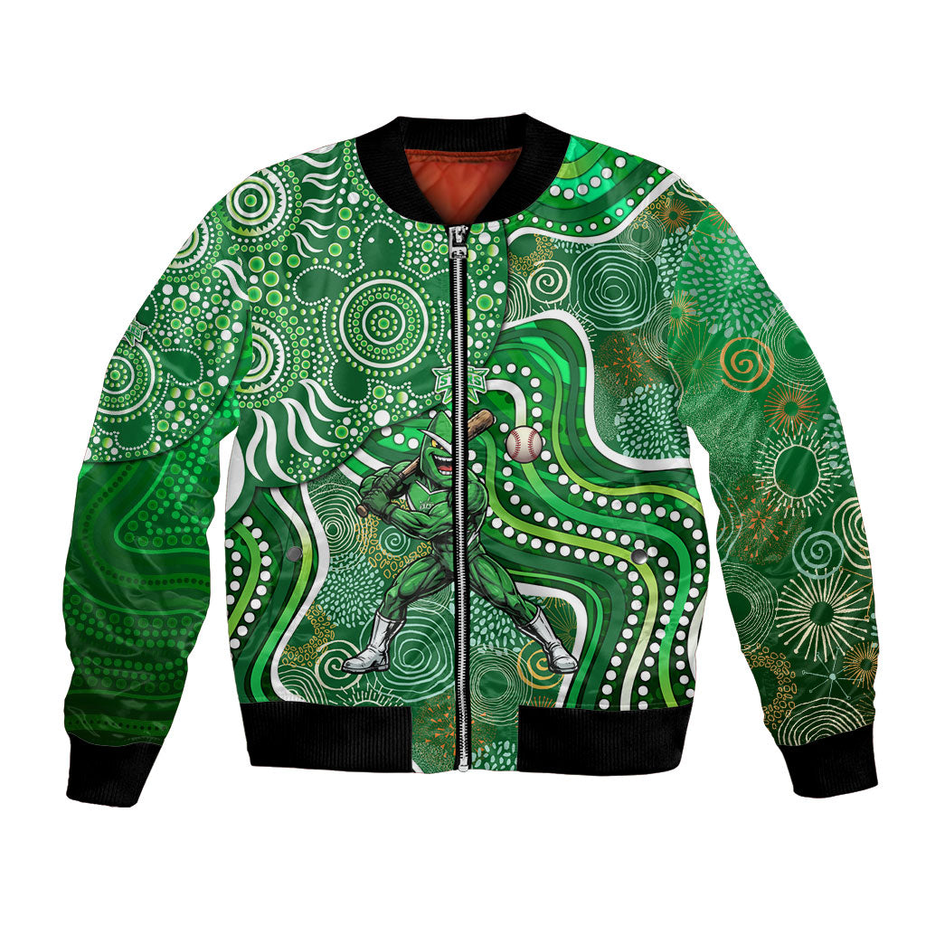 Melbourne Stars Bomber Jacket Indigenous Dot Art Superhero Batter Tribal Pattern