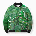 Melbourne Stars Bomber Puffer Jacket Indigenous Dot Art Superhero Batter Tribal Pattern