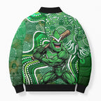 Melbourne Stars Bomber Puffer Jacket Indigenous Dot Art Superhero Batter Tribal Pattern