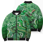 Melbourne Stars Bomber Puffer Jacket Indigenous Dot Art Superhero Batter Tribal Pattern