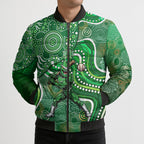Melbourne Stars Bomber Puffer Jacket Indigenous Dot Art Superhero Batter Tribal Pattern