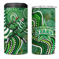 Melbourne Stars 4 in 1 Can Cooler Tumbler Indigenous Dot Art Superhero Batter Tribal Pattern