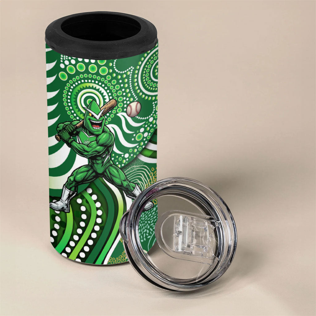 Melbourne Stars 4 in 1 Can Cooler Tumbler Indigenous Dot Art Superhero Batter Tribal Pattern