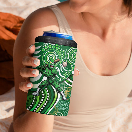Melbourne Stars 4 in 1 Can Cooler Tumbler Indigenous Dot Art Superhero Batter Tribal Pattern
