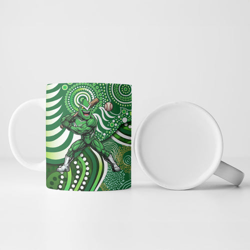 Melbourne Stars Ceramic Mug Indigenous Dot Art Superhero Batter Tribal Pattern