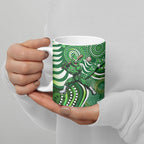 Melbourne Stars Ceramic Mug Indigenous Dot Art Superhero Batter Tribal Pattern
