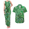 Melbourne Stars Couples Matching Tank Maxi Dress and Hawaiian Shirt Indigenous Dot Art Superhero Batter Tribal Pattern