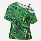 Melbourne Stars Cross Shoulder Shirt Indigenous Dot Art Superhero Batter Tribal Pattern
