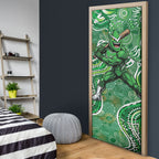 Melbourne Stars Door Cover Indigenous Dot Art Superhero Batter Tribal Pattern