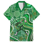 Melbourne Stars Family Matching Short Sleeve Bodycon Dress and Hawaiian Shirt Indigenous Dot Art Superhero Batter Tribal Pattern