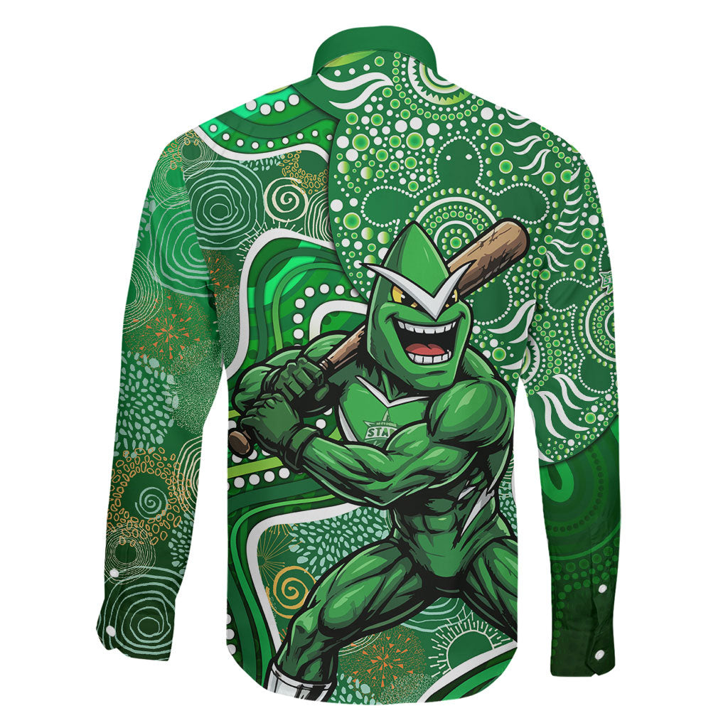Melbourne Stars Family Matching Summer Maxi Dress and Hawaiian Shirt Indigenous Dot Art Superhero Batter Tribal Pattern