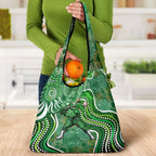 Melbourne Stars Grocery Bag Indigenous Dot Art Superhero Batter Tribal Pattern